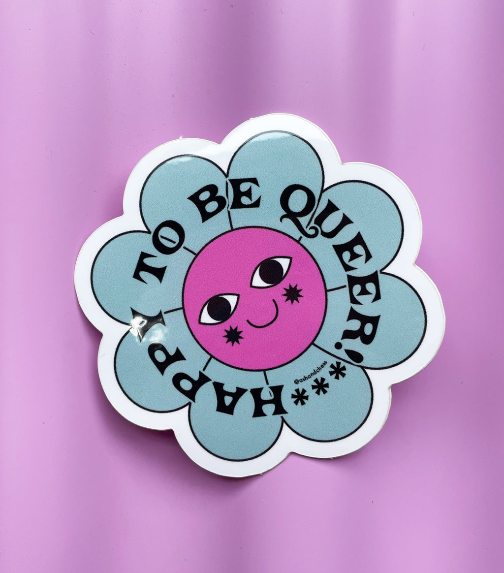 Happy To Be Queer Sticker