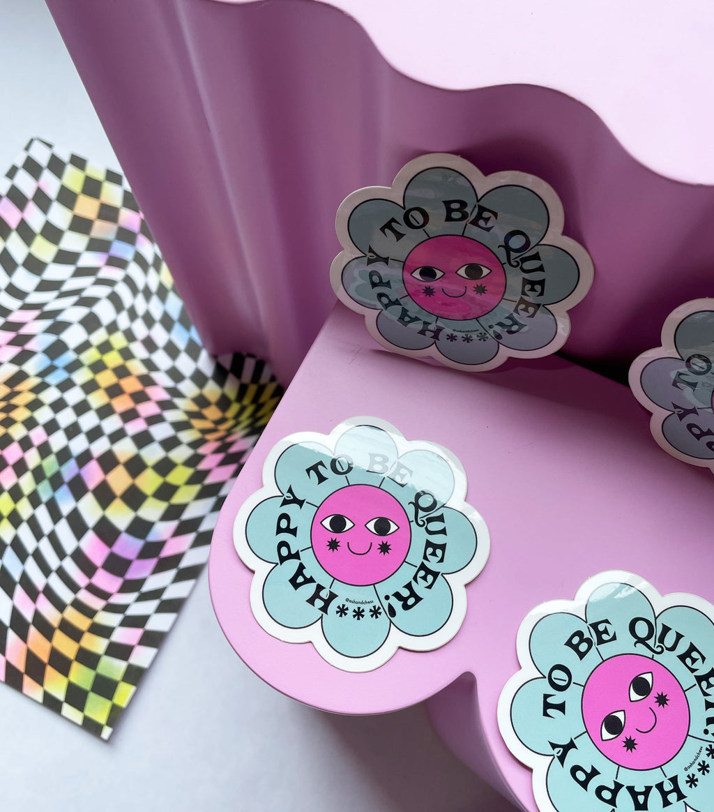 Happy To Be Queer Sticker