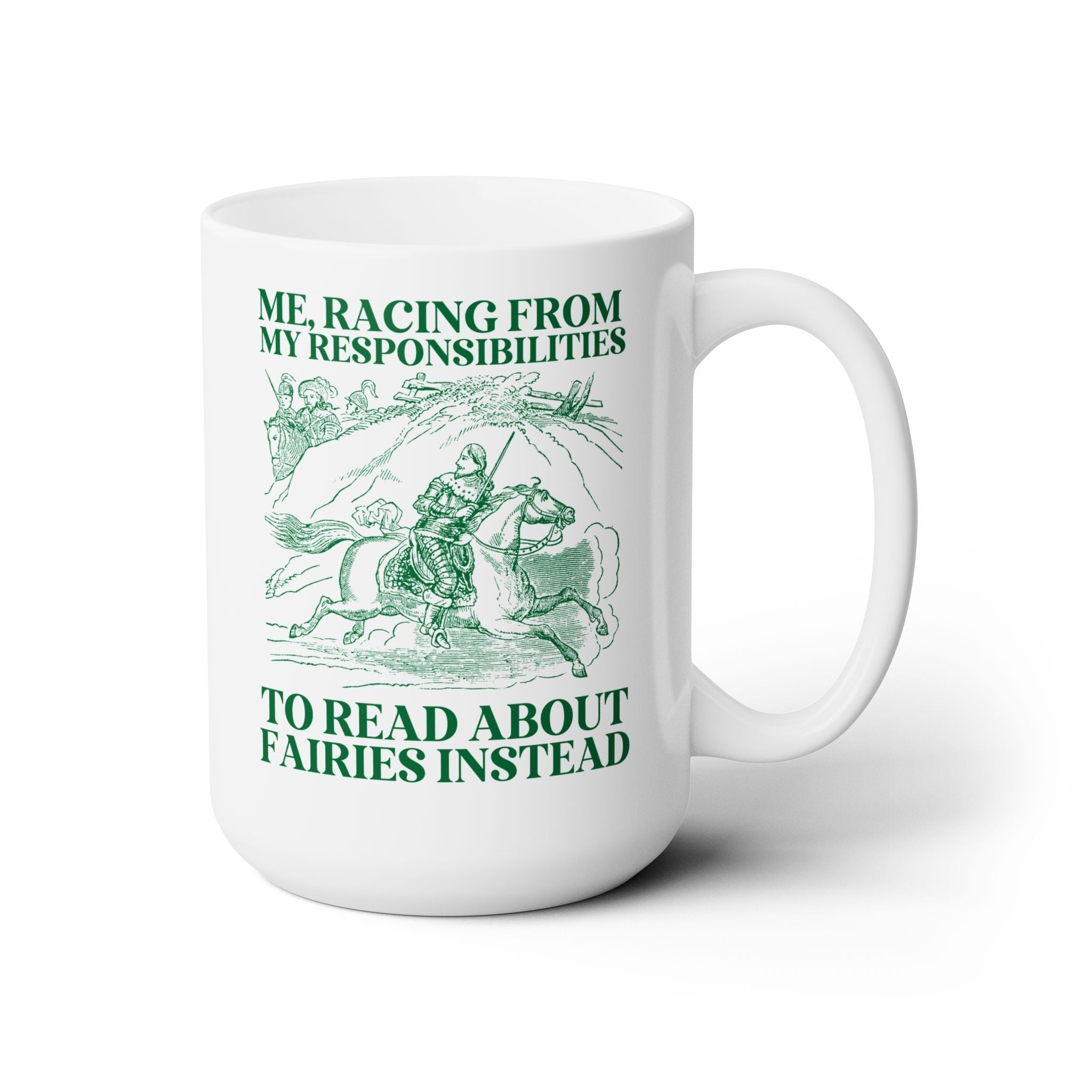 Racing to Read About Fairies Coffee Mug