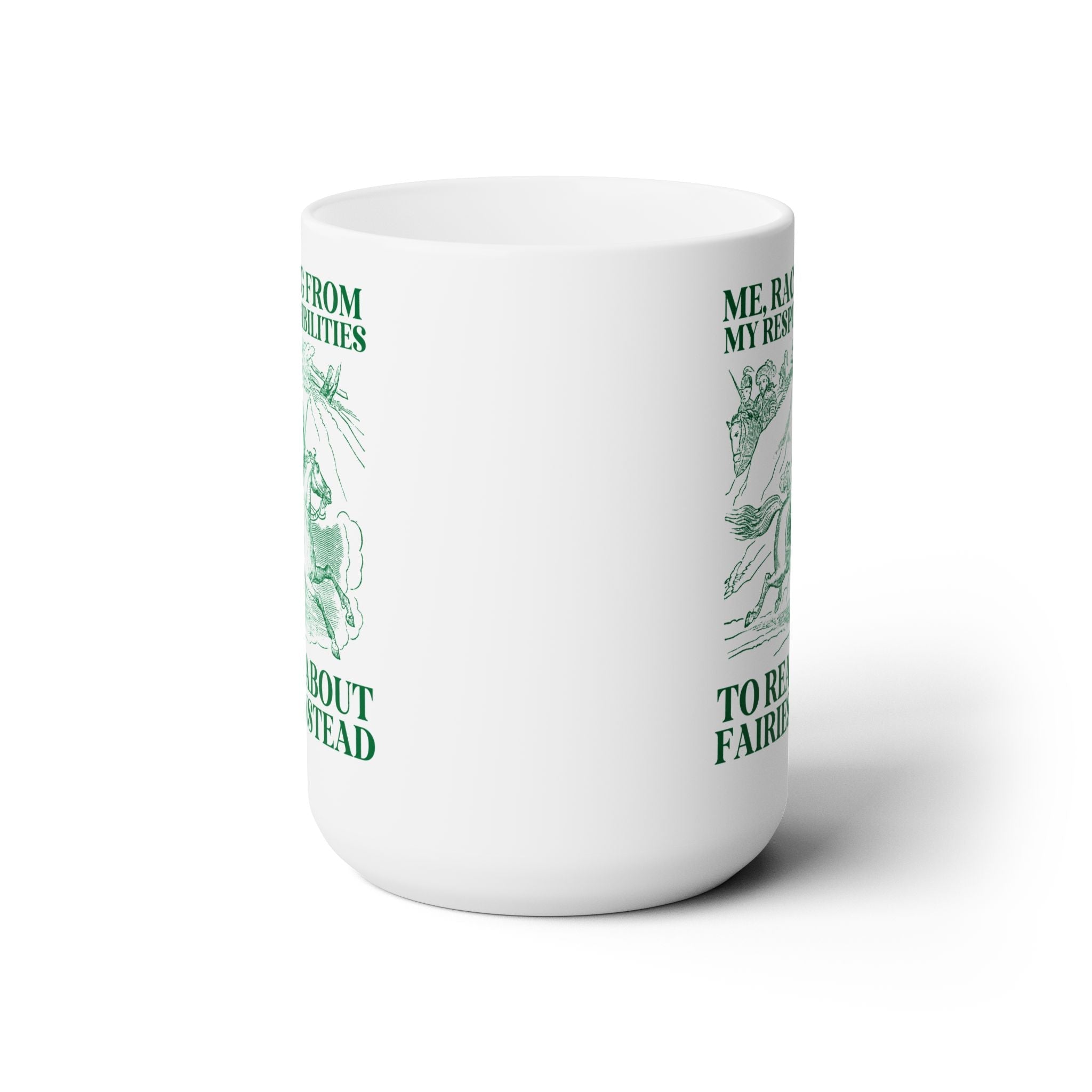 Racing to Read About Fairies Coffee Mug