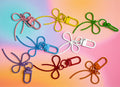 Colorful Bow Metal Keychain and Bag Charm
