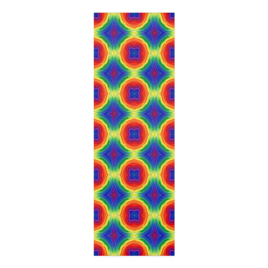 Rainbow Kaleidoscope Foam Yoga Mat Energy Flow - Dipaliz