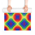 Rainbow Kaleidoscope Foam Yoga Mat Energy Flow - Dipaliz