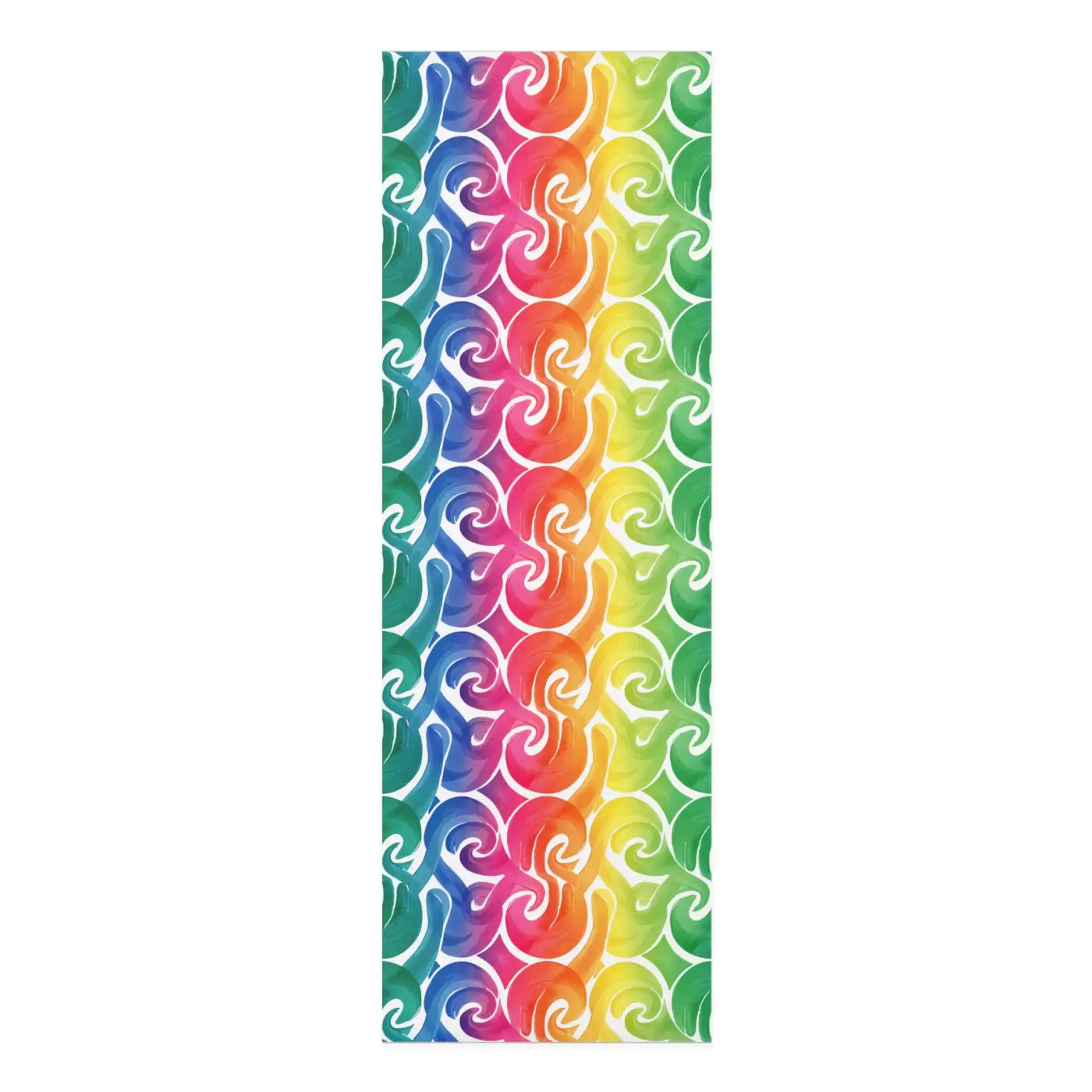 Rainbow Wave Foam Yoga Mat - Surf Design 24x72 - Dipaliz