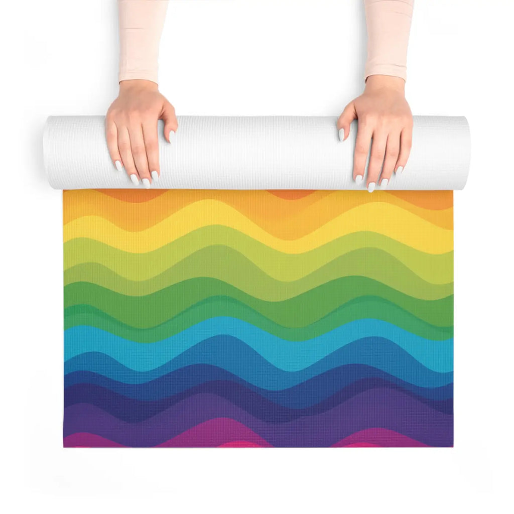 Electric Rainbow Foam Yoga Mat - Energizing Practice Space - Dipaliz