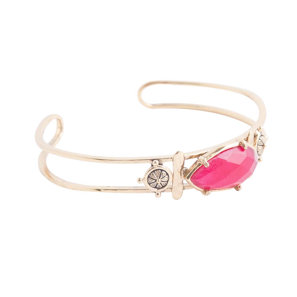 Red Onyx Open Cuff Bracelet