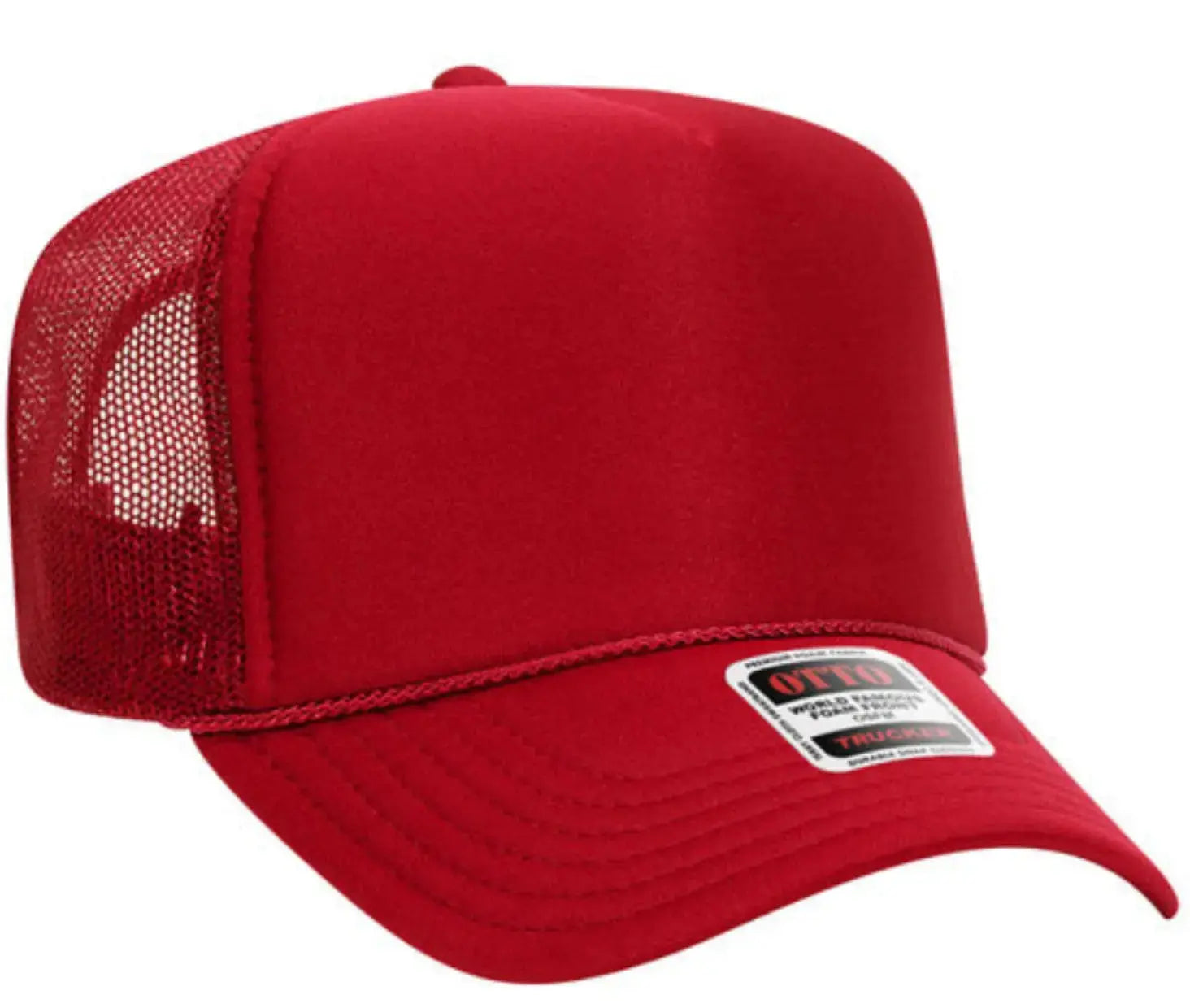 Neon Pink Good Vibes Only Adult Otto Foam Trucker Hat