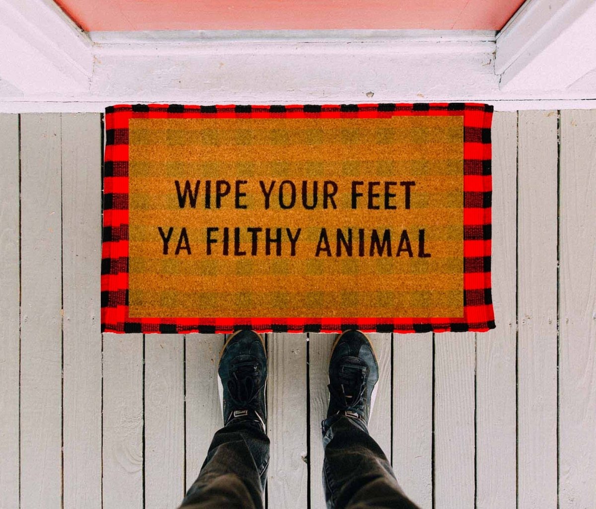Wipe Your Feet Funny Doormat Outdoor Welcome Mat Quote Rug For Porch