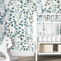 Turquoise Leaves Wallpaper | Kitchen + Metal