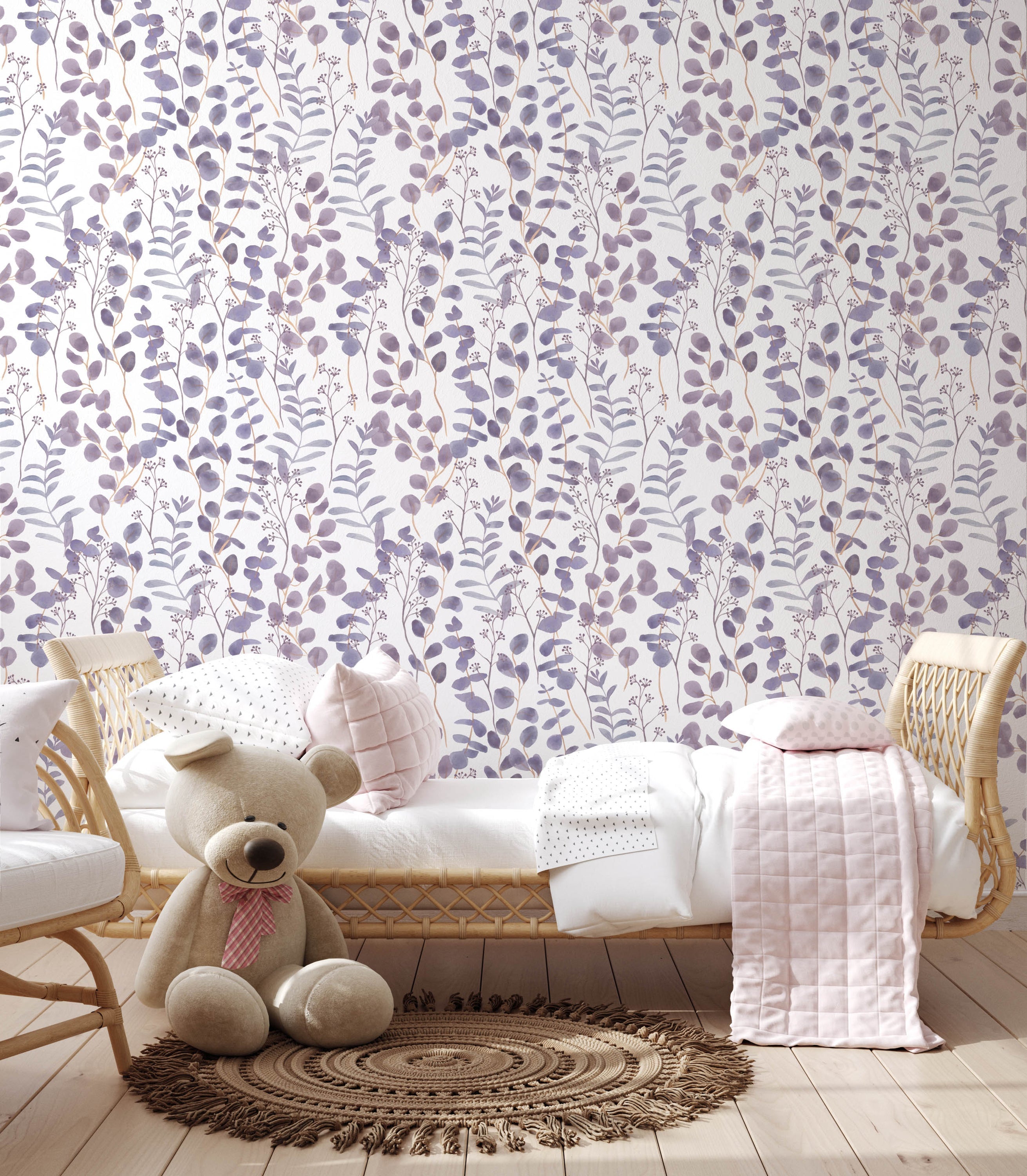 Lilac leaves Wallpaper | Kitchen + Metal