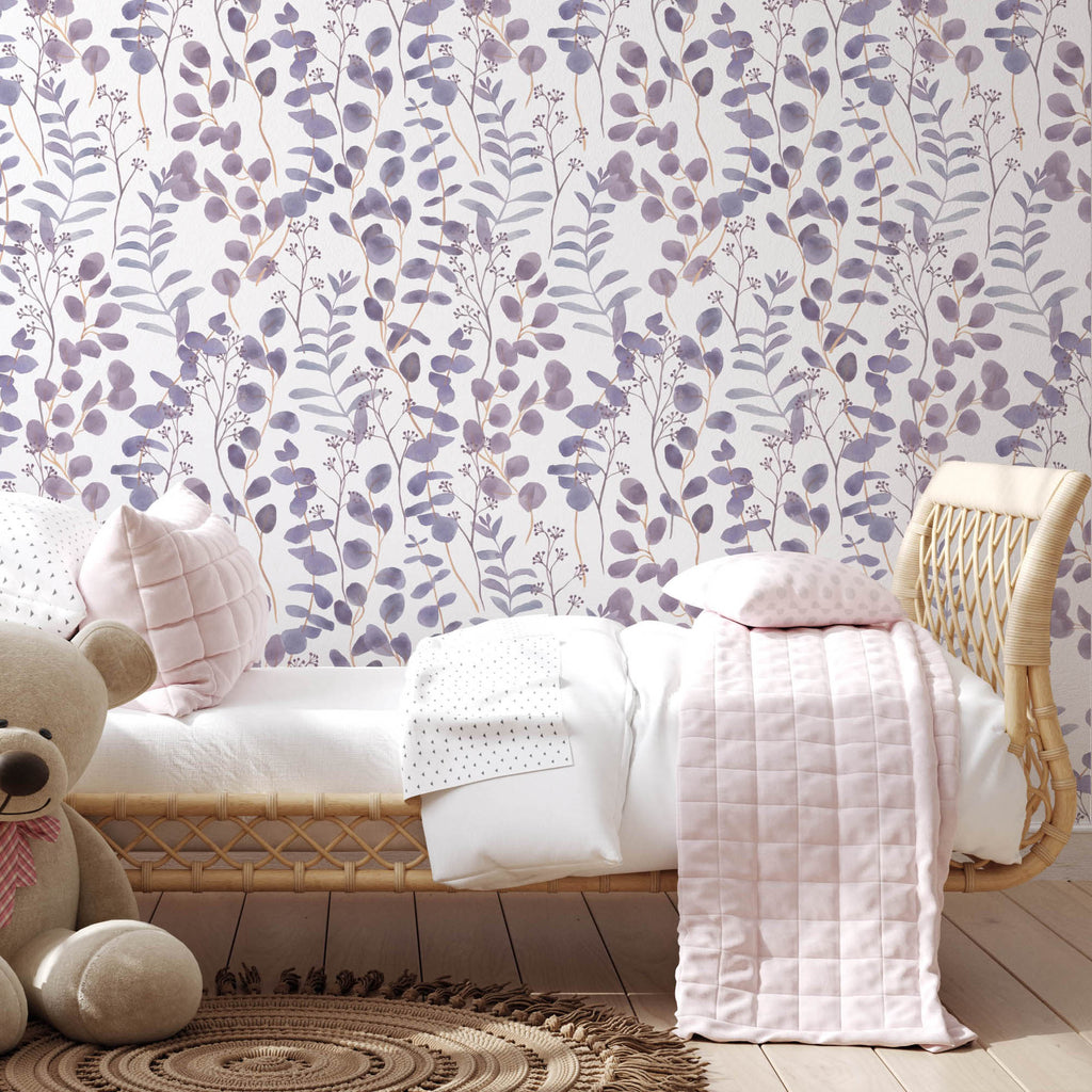 Lilac leaves Wallpaper | Kitchen + Metal