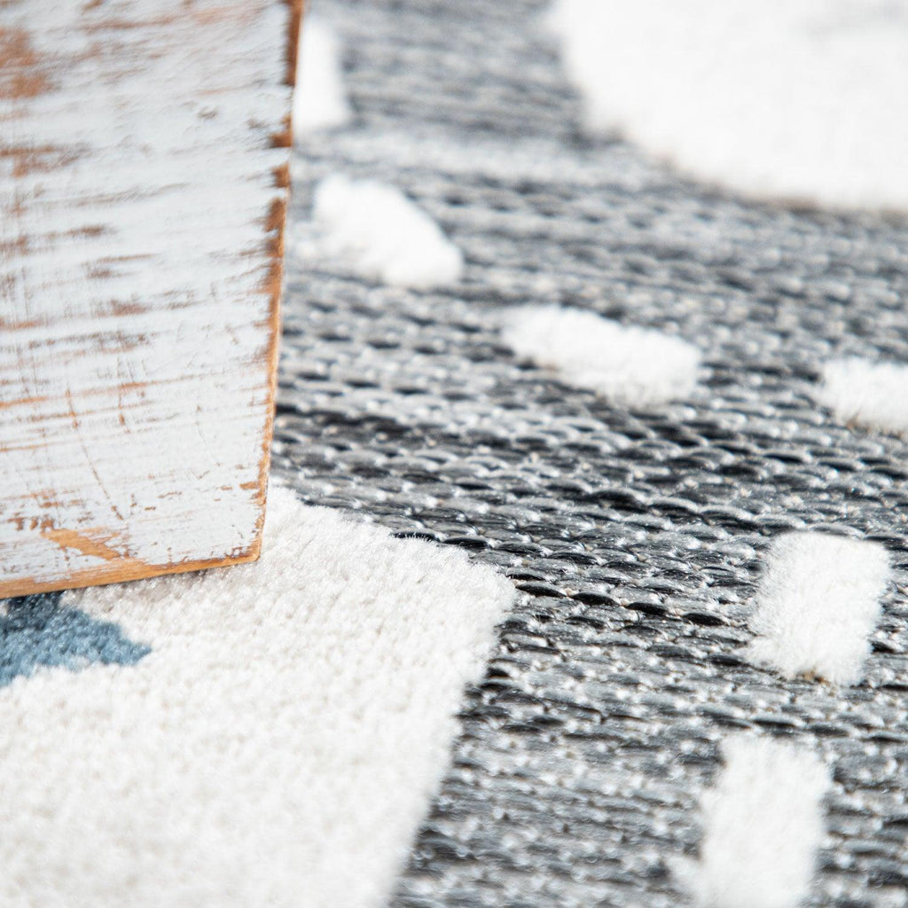 Road Traffic Kids Rug with Forest Animals and Sea Play Mat in muted Cream