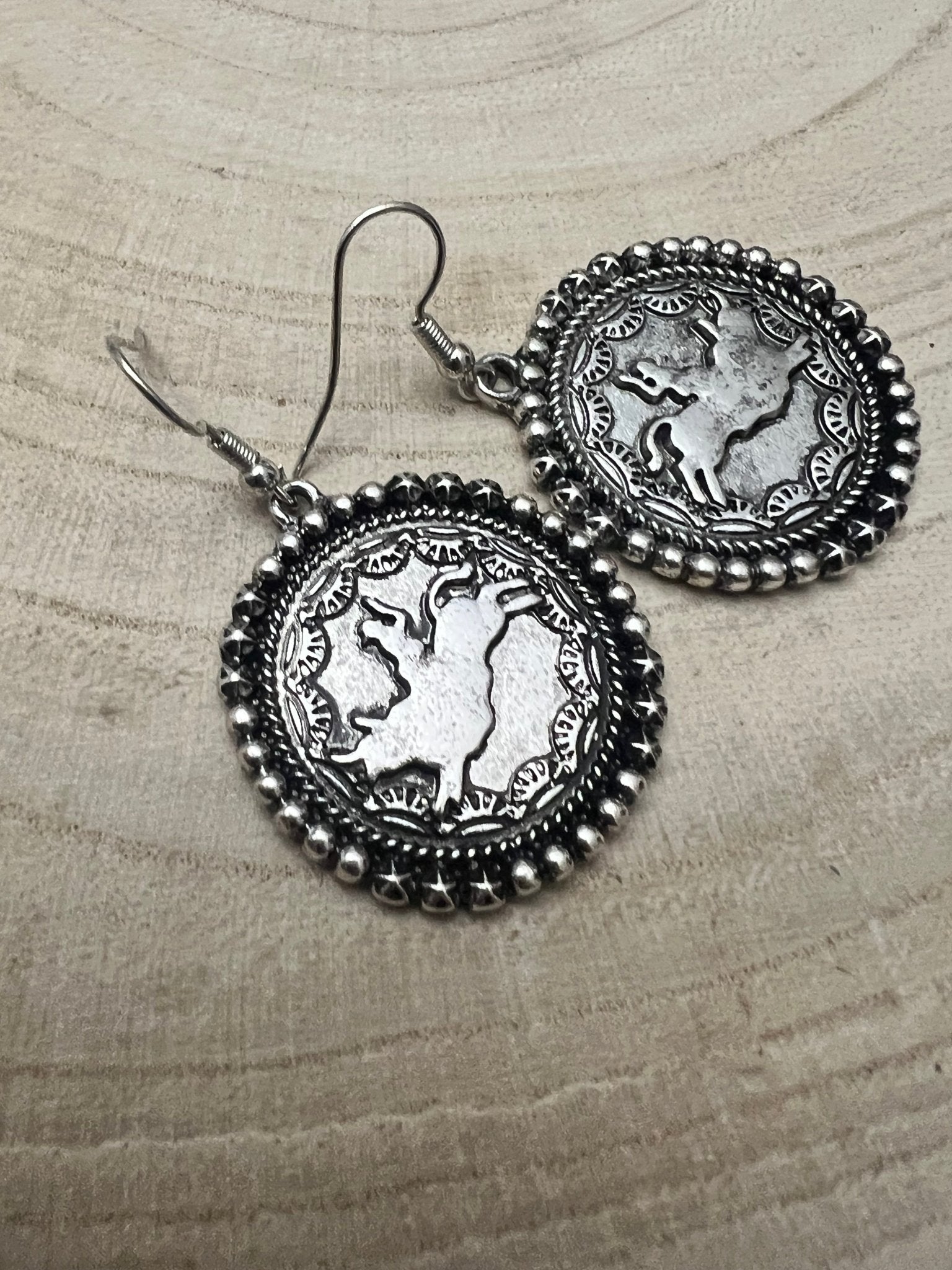 Rodeo Cowboy Pendant Earrings