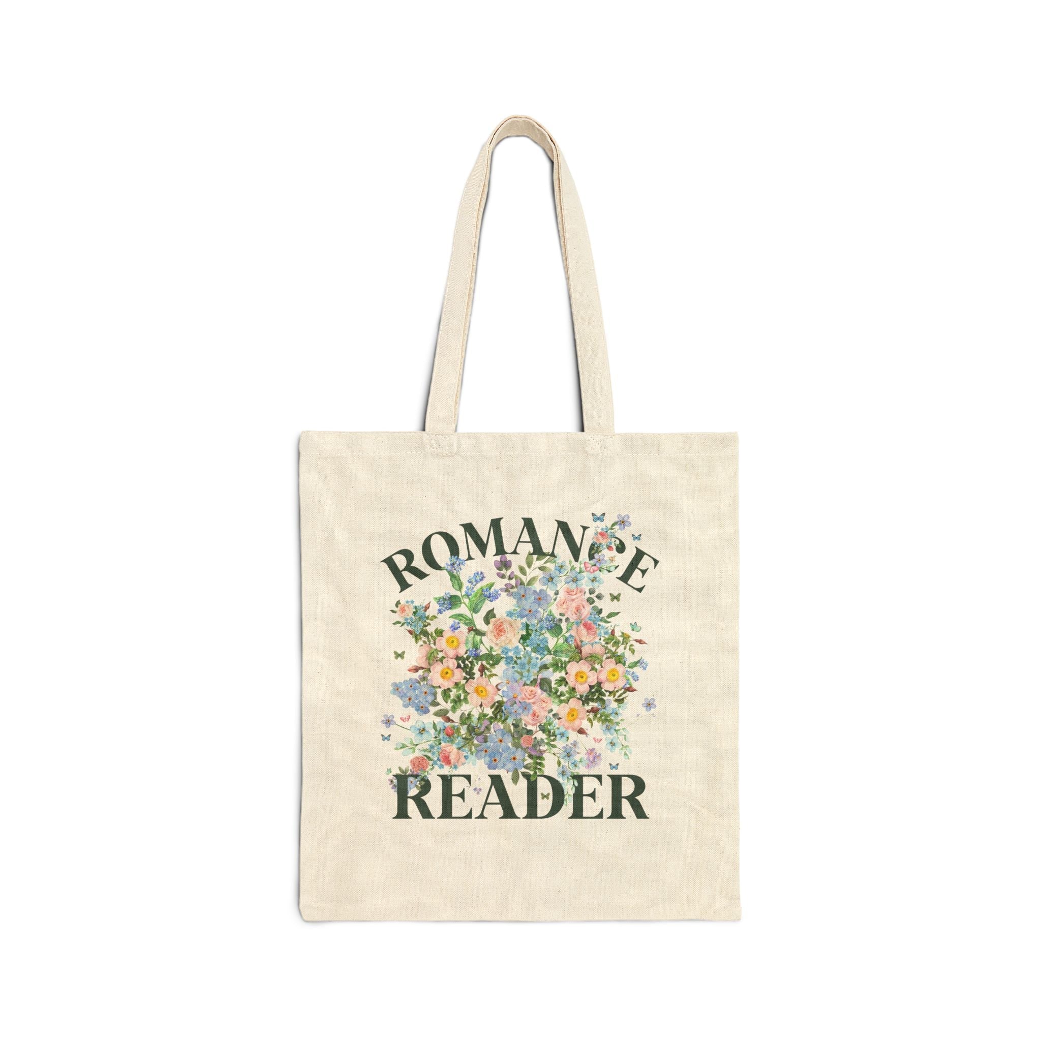 Romance Reader Overgrown Wildflower Tote Bag: Cute Bookish Tote Bag