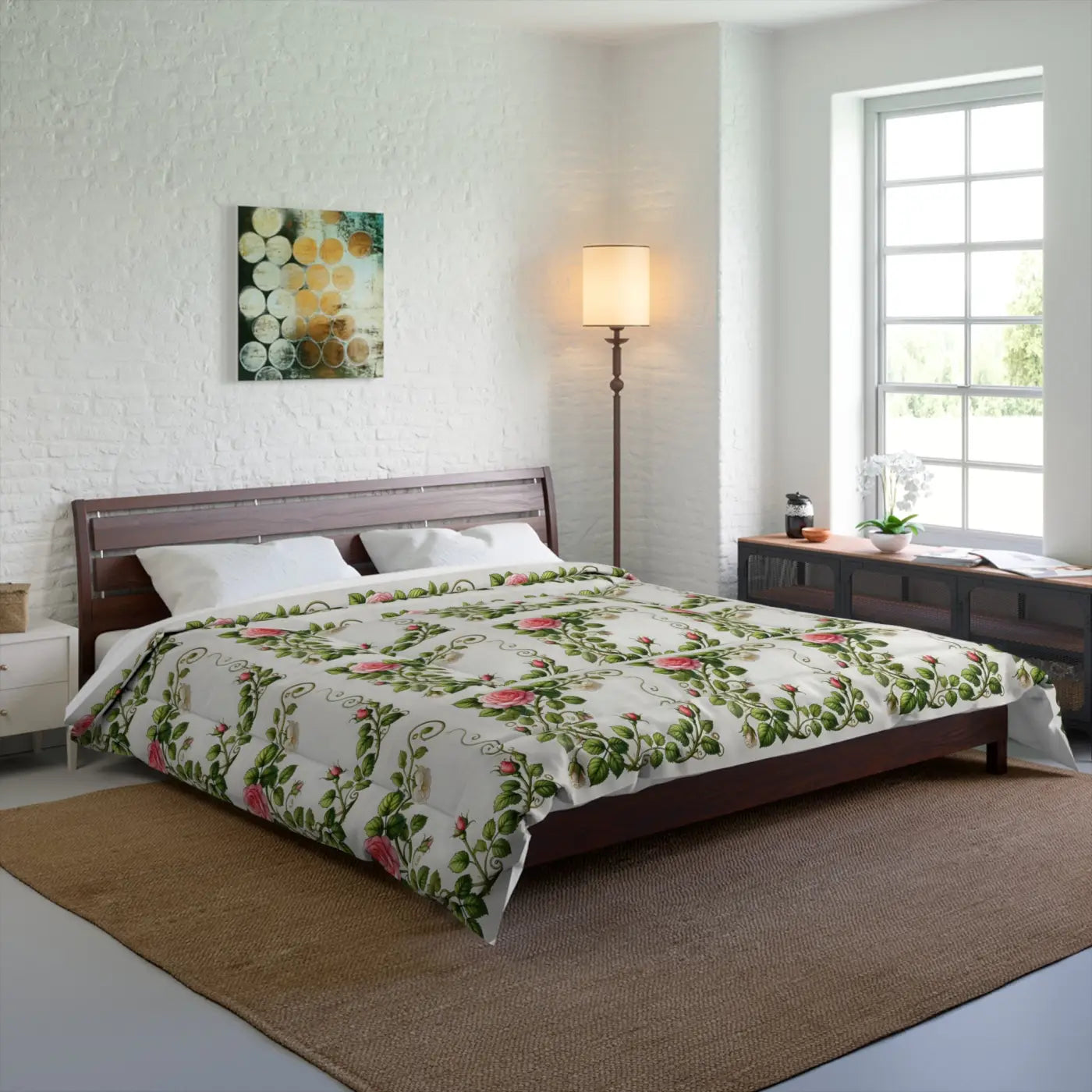 Cozy Rose Climber Comforter - Stylish Home Snuggles - DipaliZ