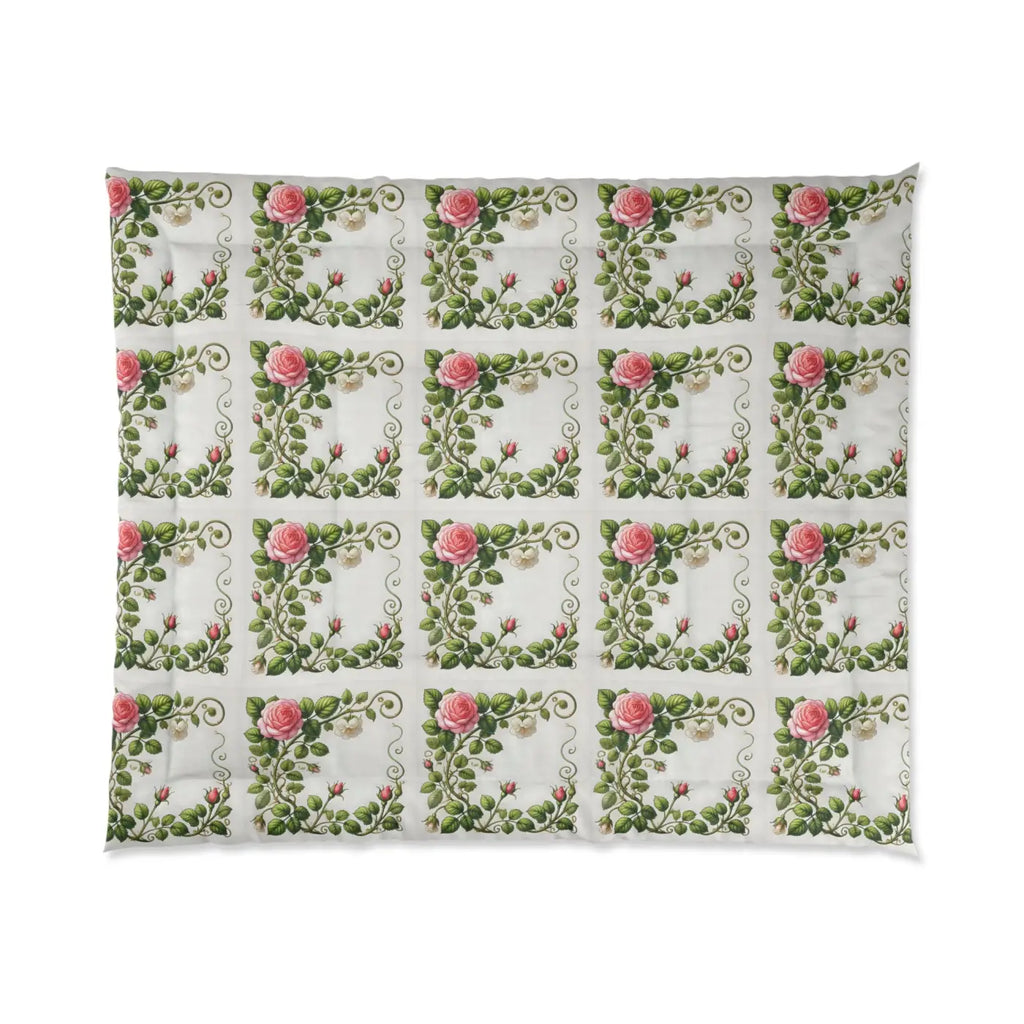 Cozy Rose Climber Comforter - Stylish Home Snuggles - DipaliZ