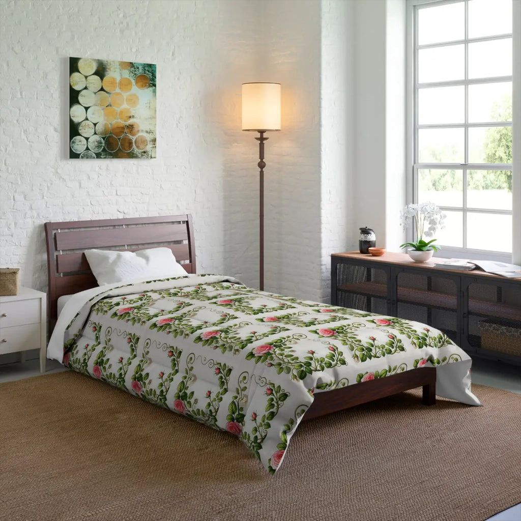 Cozy Rose Climber Comforter - Stylish Home Snuggles - DipaliZ