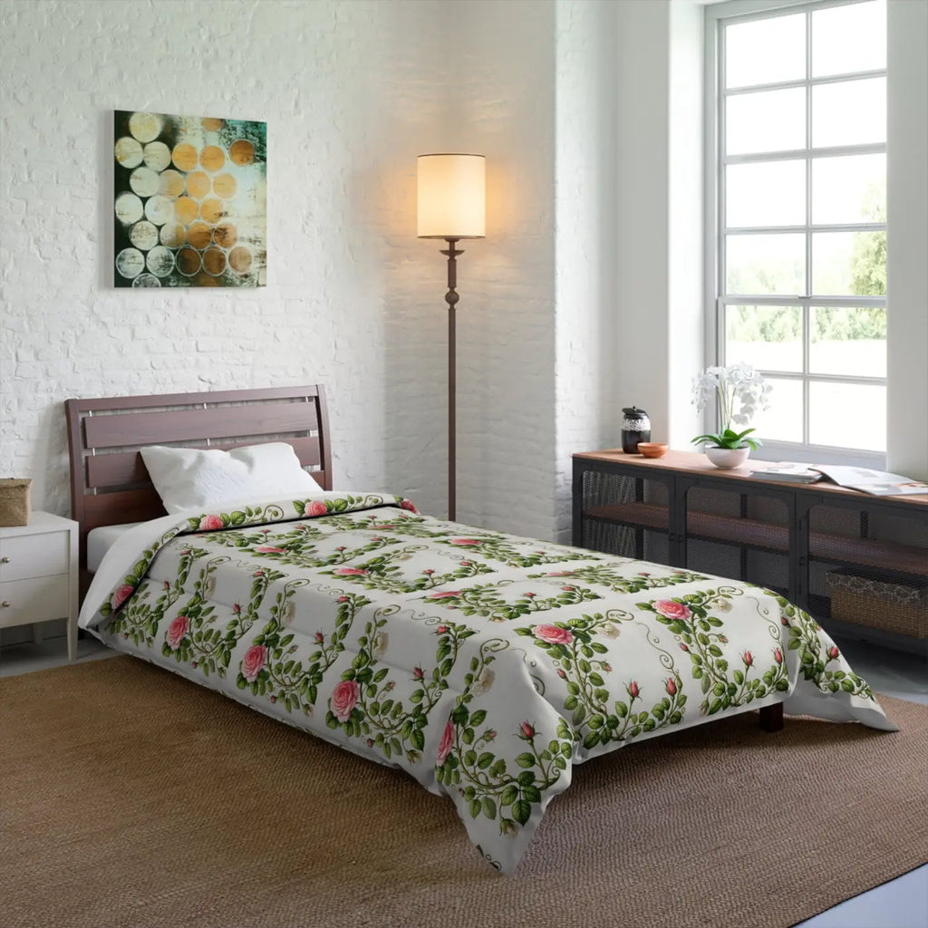 Cozy Rose Climber Comforter - Stylish Home Snuggles - DipaliZ