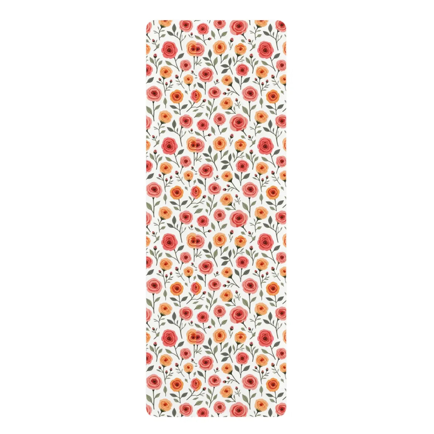 Elegant Rose Floral Rubber Yoga Mat Sleek Practice - Dipaliz