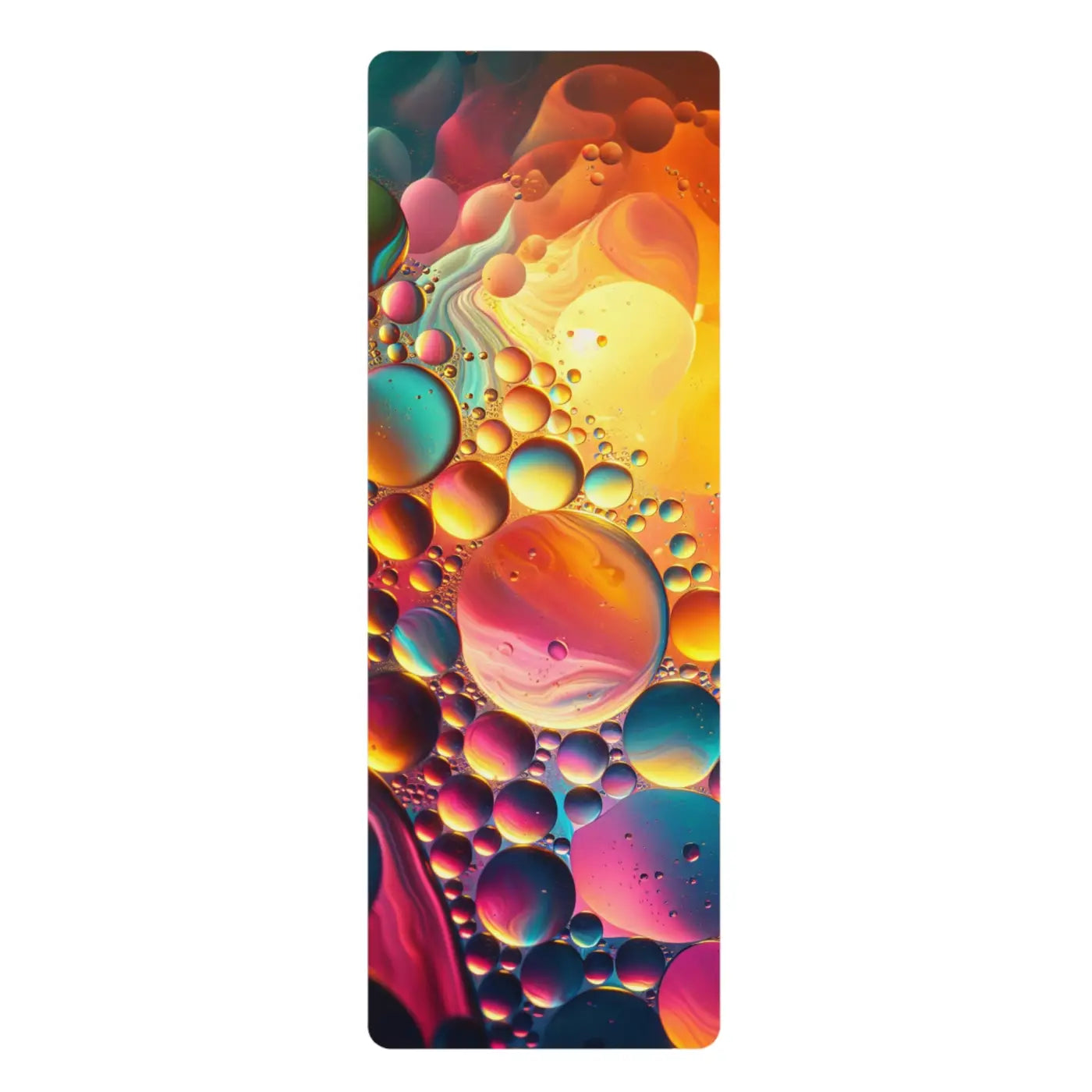 Non-Slip Rubber Yoga Mat - Abstract Fluid Pattern - Dipaliz