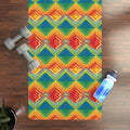 Vibrant Rainbow Rubber Yoga Mat - Microfiber Suede - Dipaliz