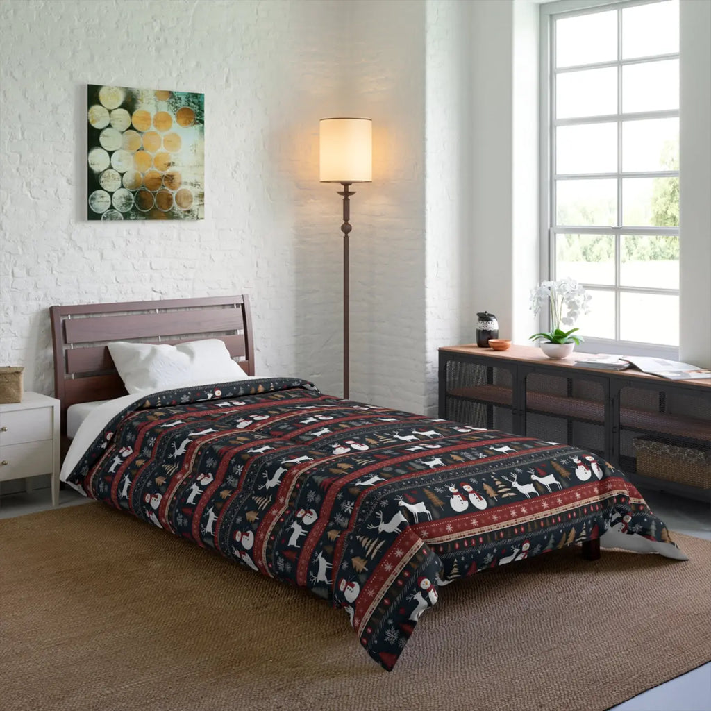 Cozy Comforter - Rudolf Reindeer Christmas Tree - DipaliZ