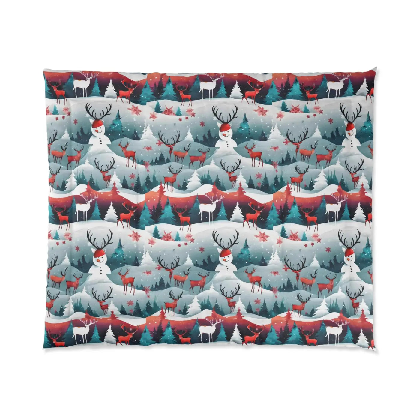 Cozy Rudolf Reindeer Comforter - Christmas Tree - DipaliZ