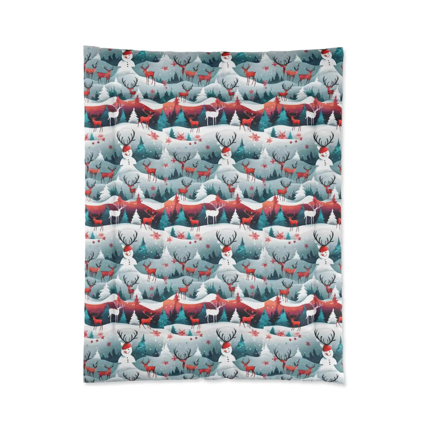 Cozy Rudolf Reindeer Comforter - Christmas Tree - DipaliZ