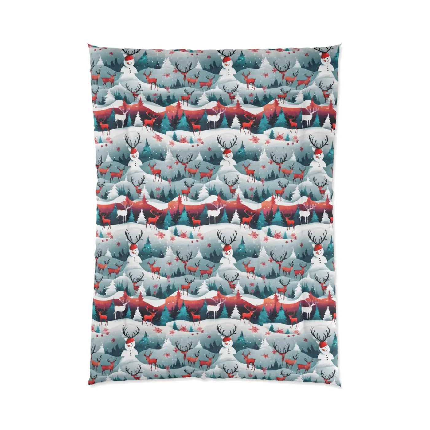 Cozy Rudolf Reindeer Comforter - Christmas Tree - DipaliZ