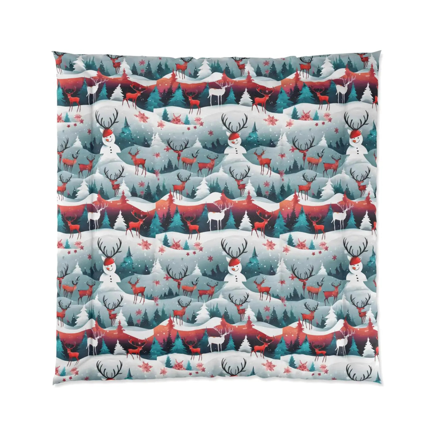 Cozy Rudolf Reindeer Comforter - Christmas Tree - DipaliZ