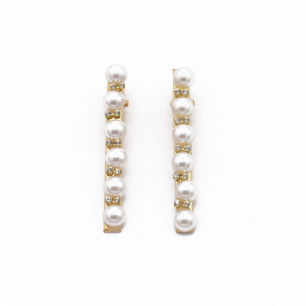 Pearls With Rhinestones Bobby Pin Hair clip Set