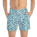 Ocean State Styles Oceanshore Shark Pattern Swim Trunks