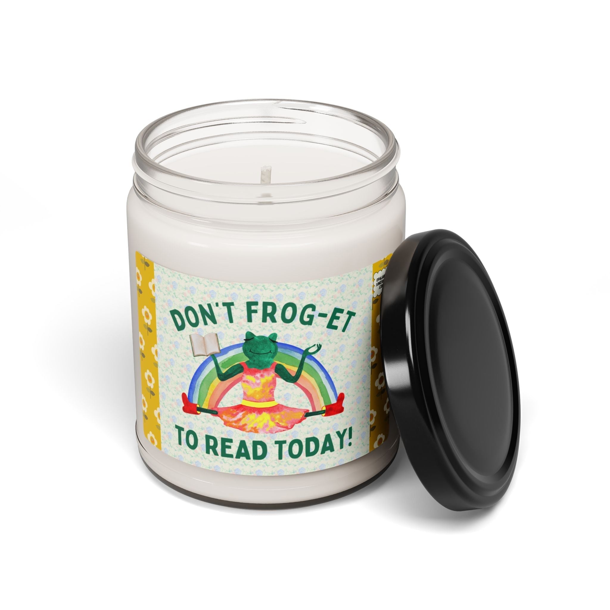 Bookish Frog Candle