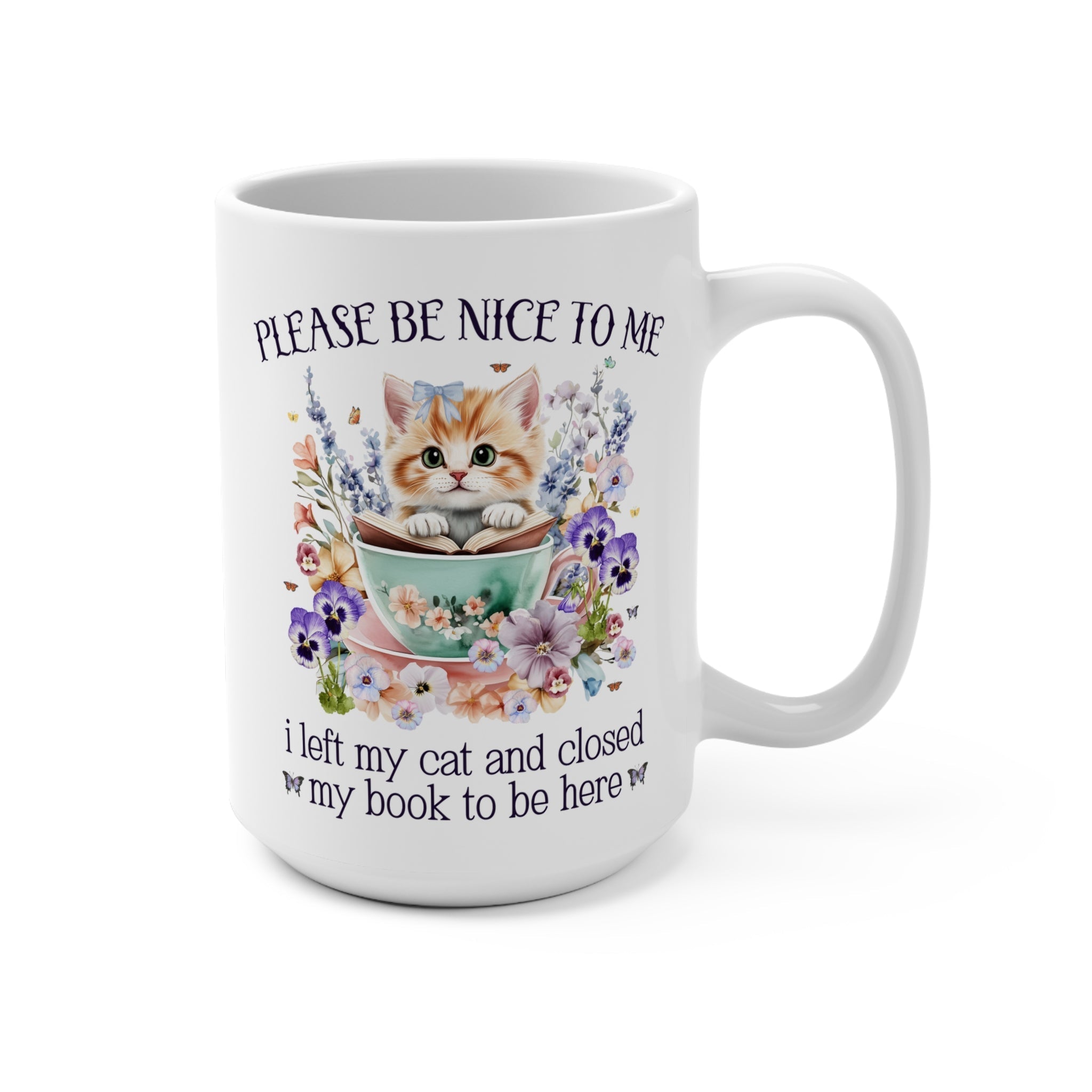 Bookish Cat Mom Mug