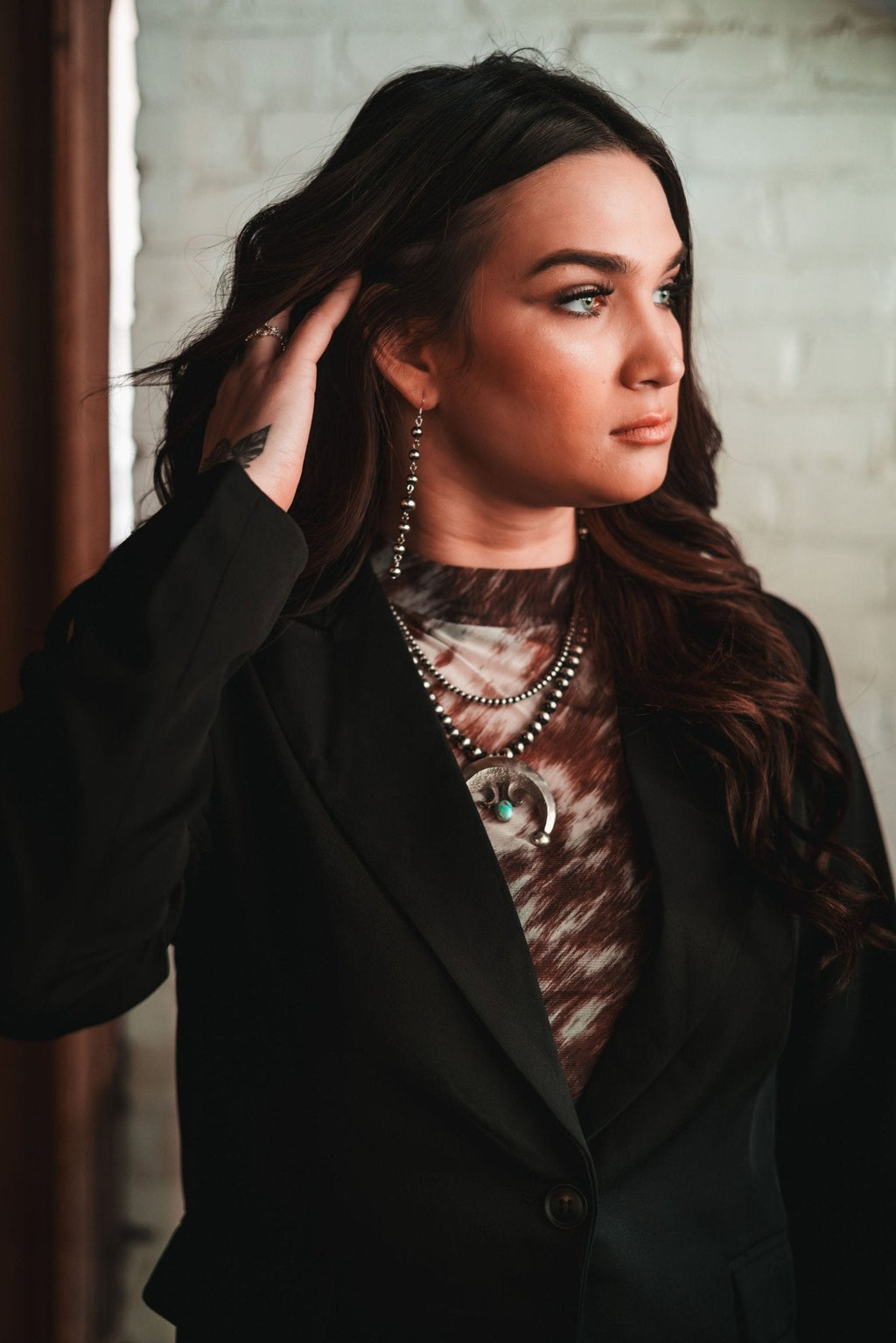 Single Button Blazer - Black