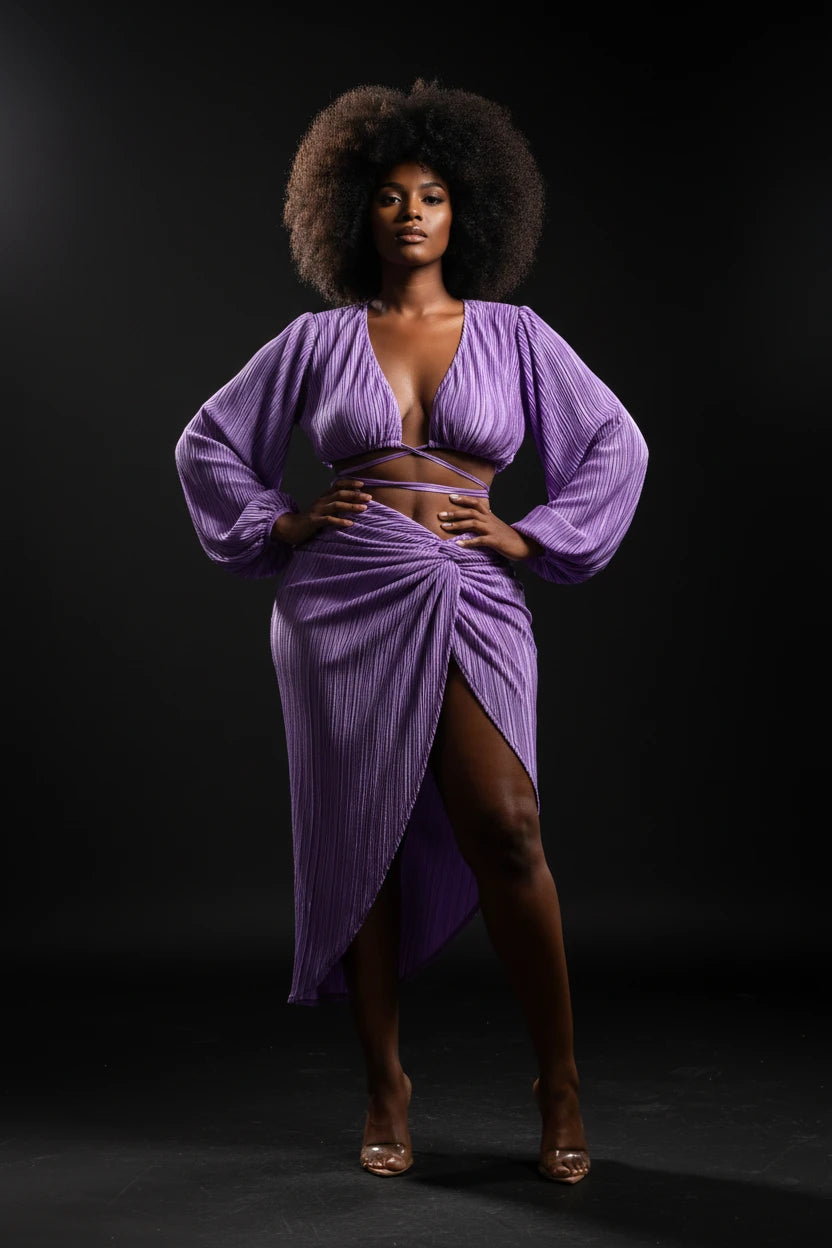 Yeah Night Out Bae Skirt Set-Green