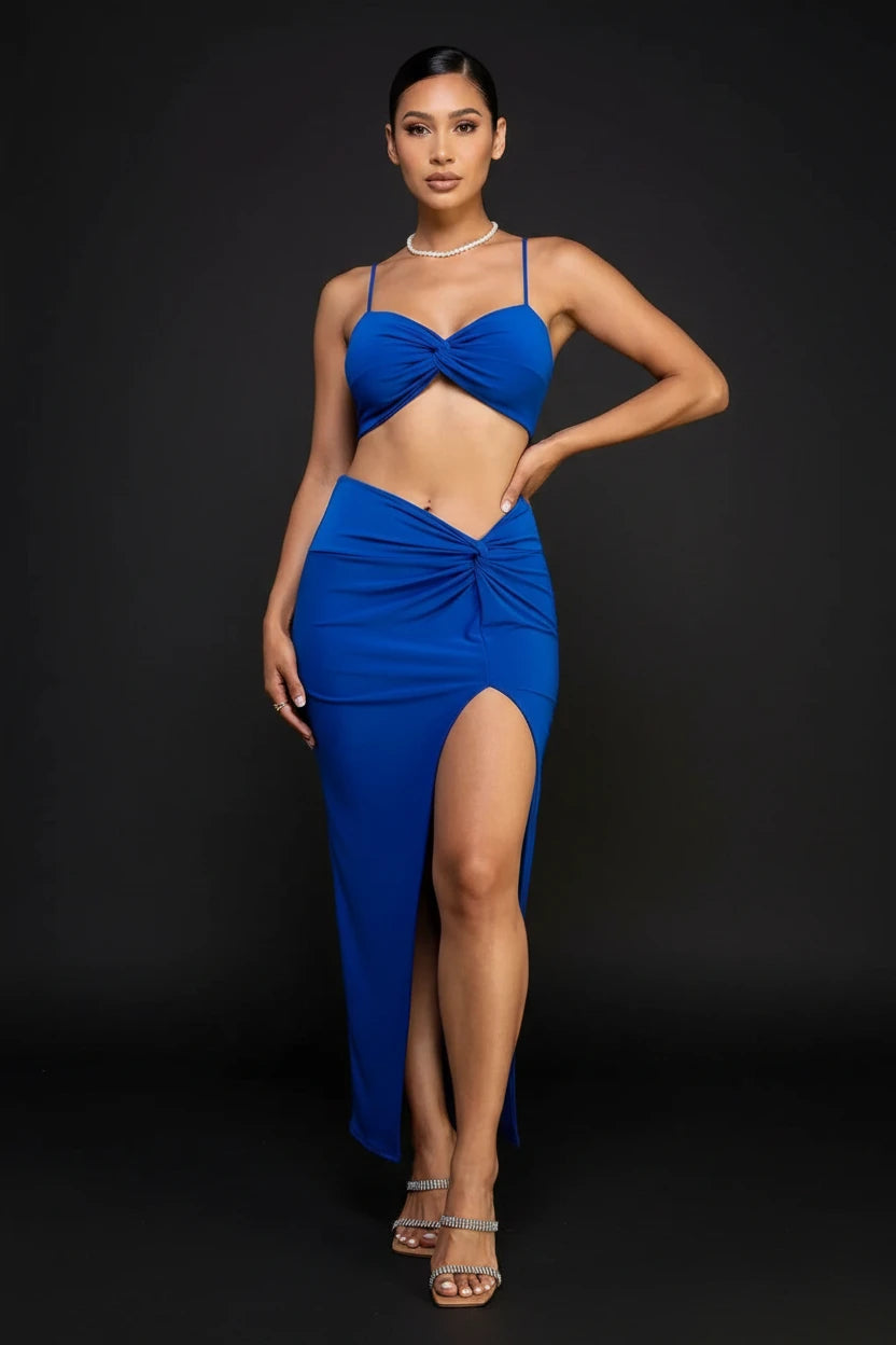 Double Clarissa Skirt Set -Blue