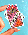Slow Burn Book Club Sticker – Funny Spicy Romance Glitter Vinyl Sticker