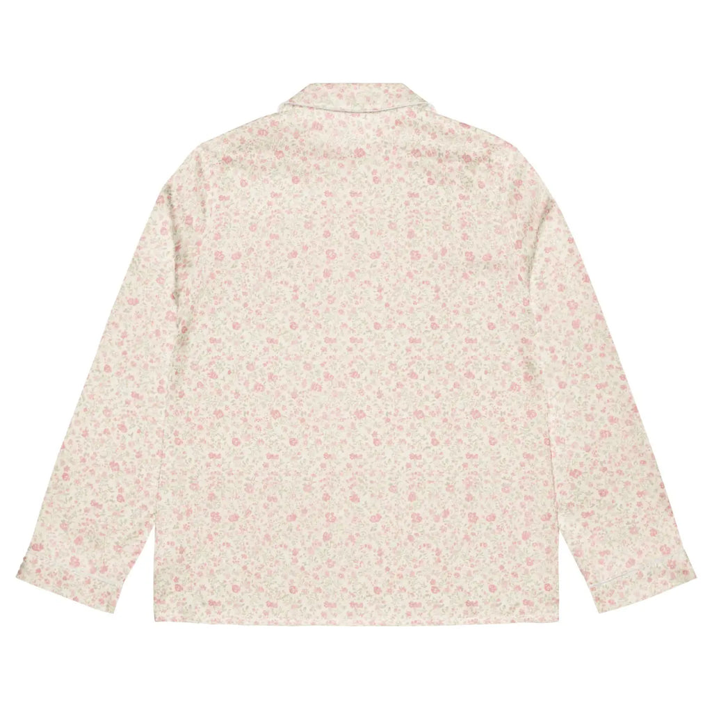 Floral Long Sleeve Pajama - Silky Relaxed Fit Shirt - DipaliZ
