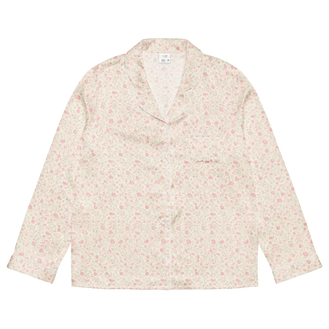 Floral Long Sleeve Pajama - Silky Relaxed Fit Shirt - DipaliZ