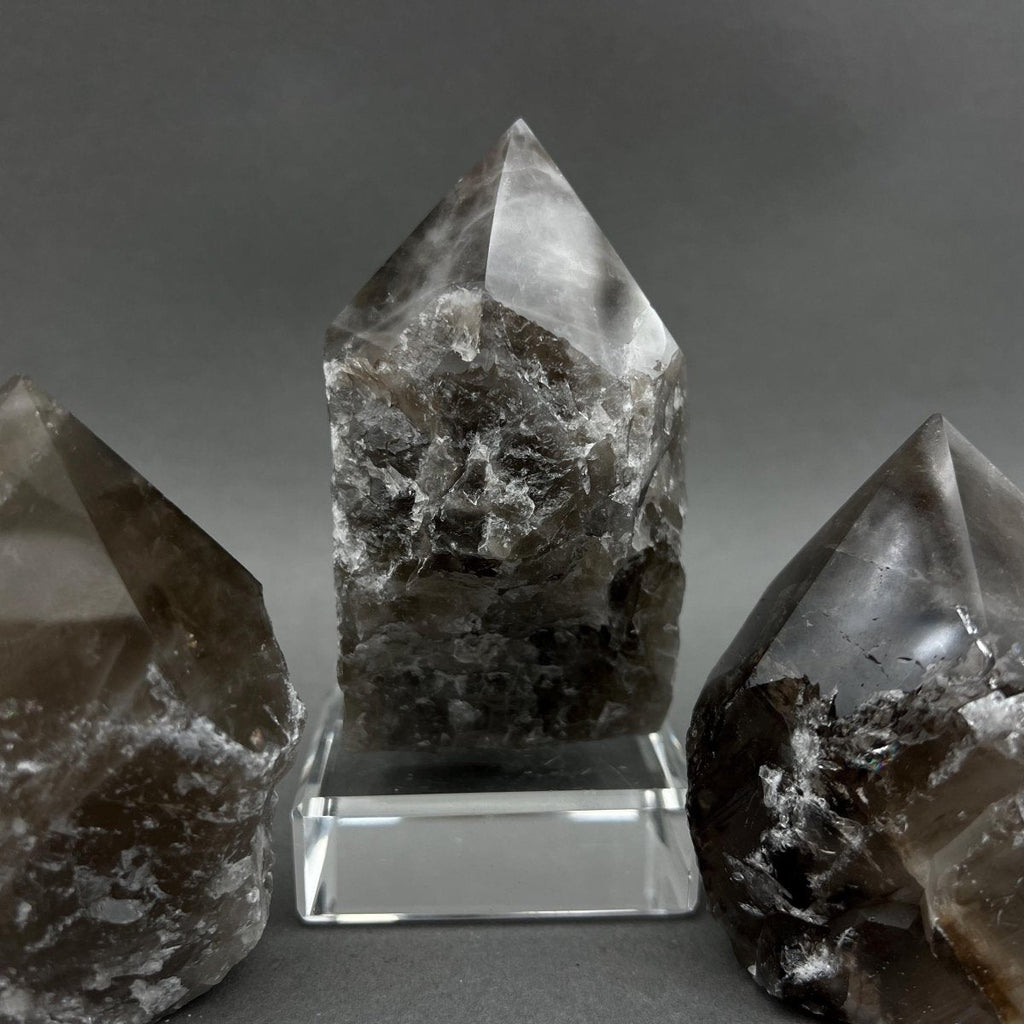Smoky Quartz Top Polished Point Gemstone Home Decor Wholesale Crystal Supply