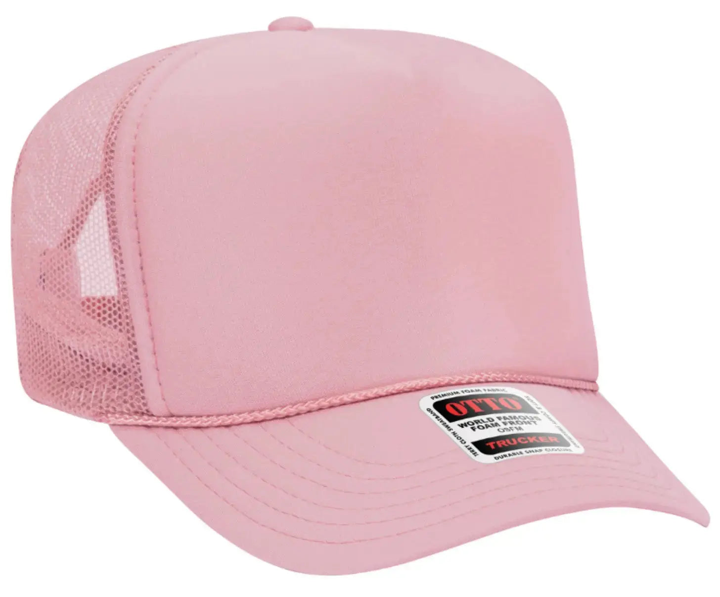 Neon Pink Good Vibes Only Adult Otto Foam Trucker Hat