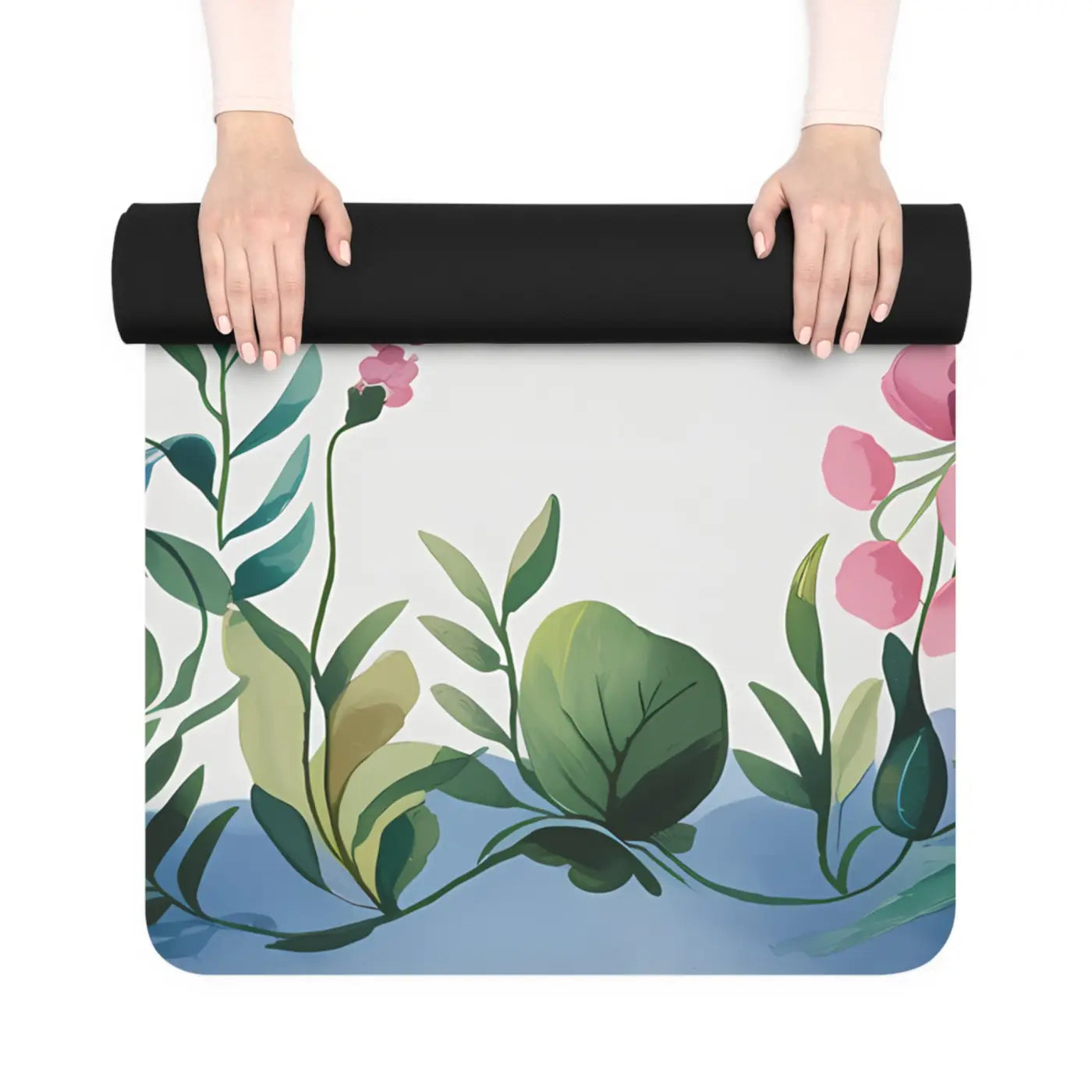 Enchanted Rubber Yoga Mat - Vibrant Spring Flowers - Dipaliz