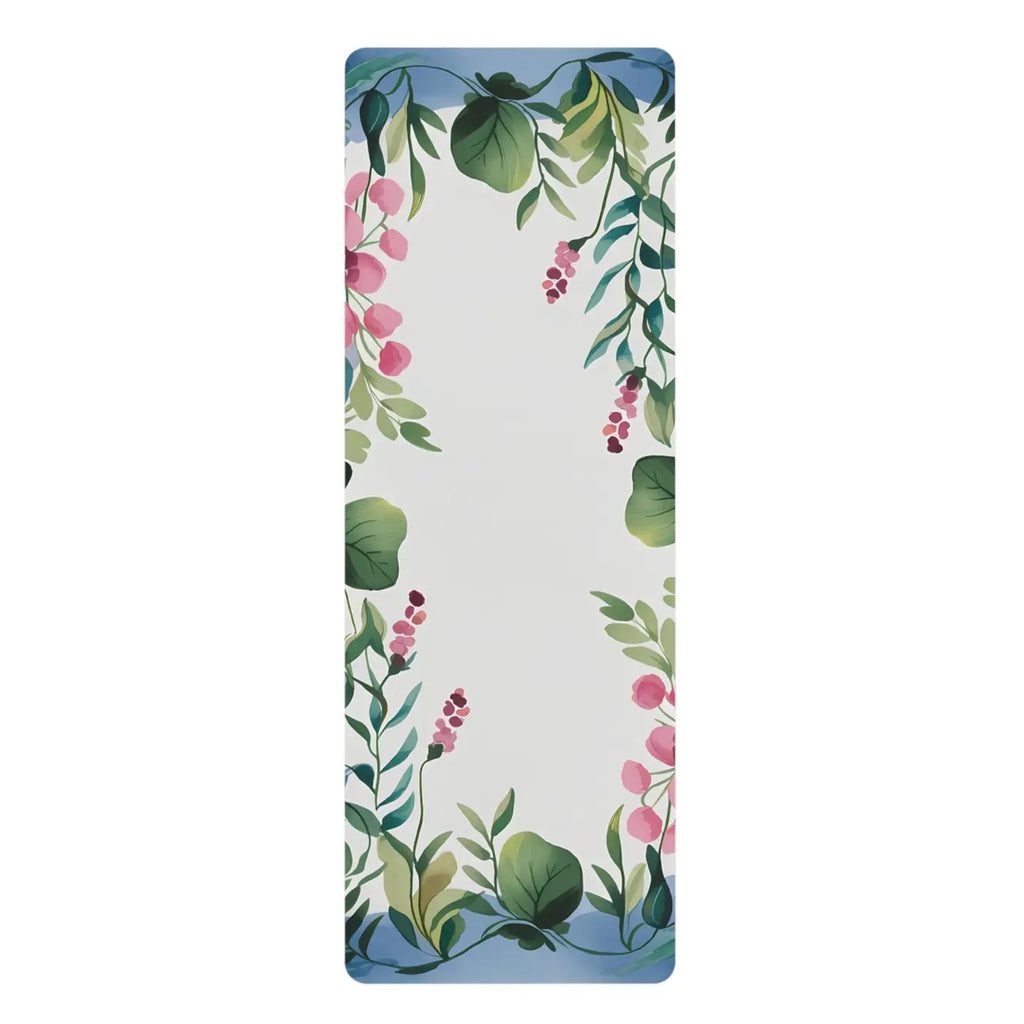Enchanted Rubber Yoga Mat - Vibrant Spring Flowers - Dipaliz