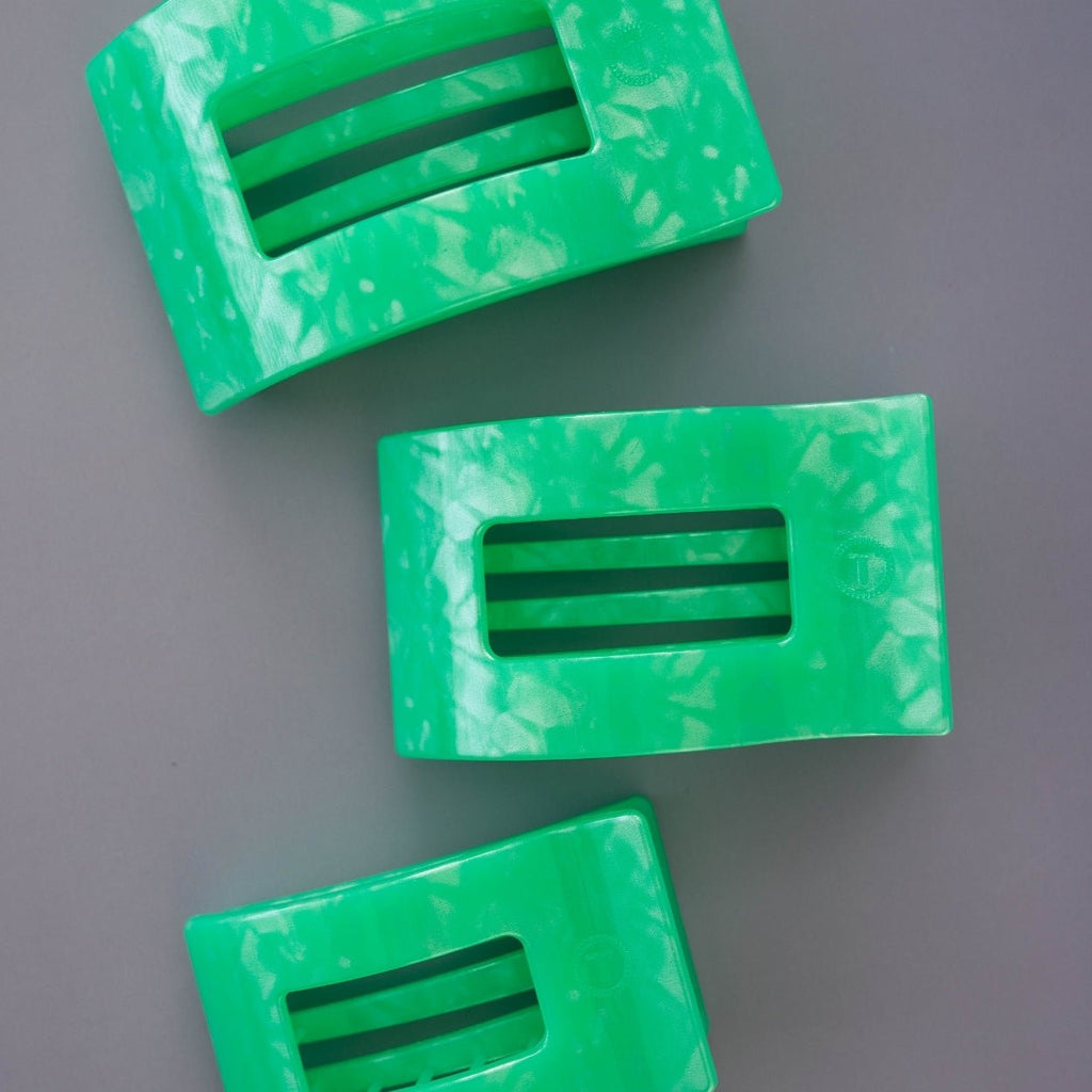 Spring Splash Small Flat Rectangle Hair Clip