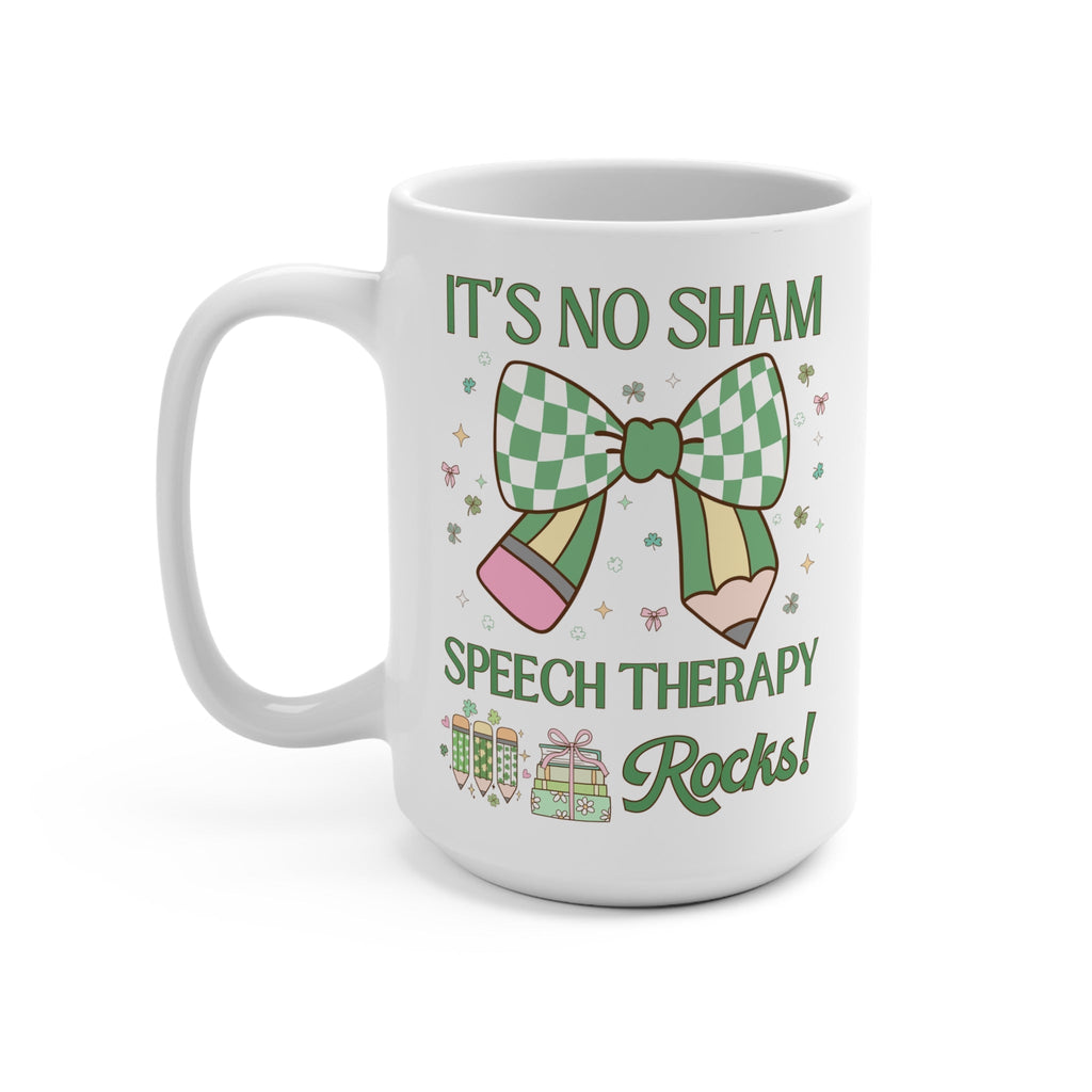 St Patricks Day Mug: Speech Therapy Rocks