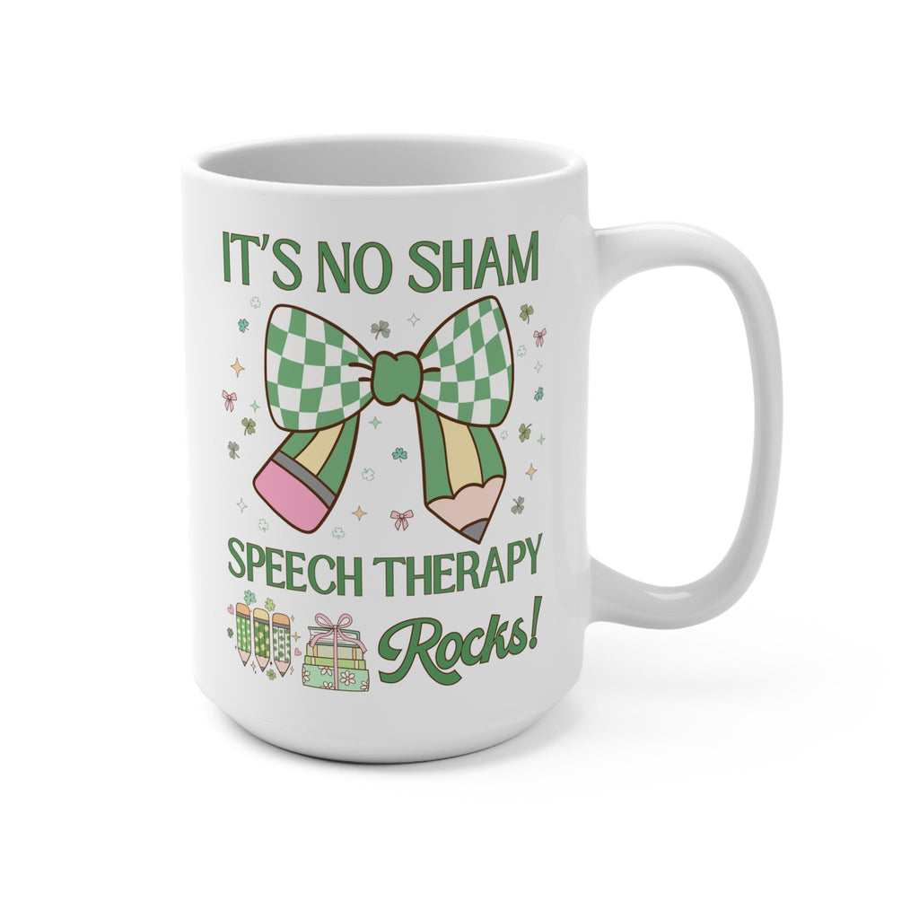 St Patricks Day Mug: Speech Therapy Rocks