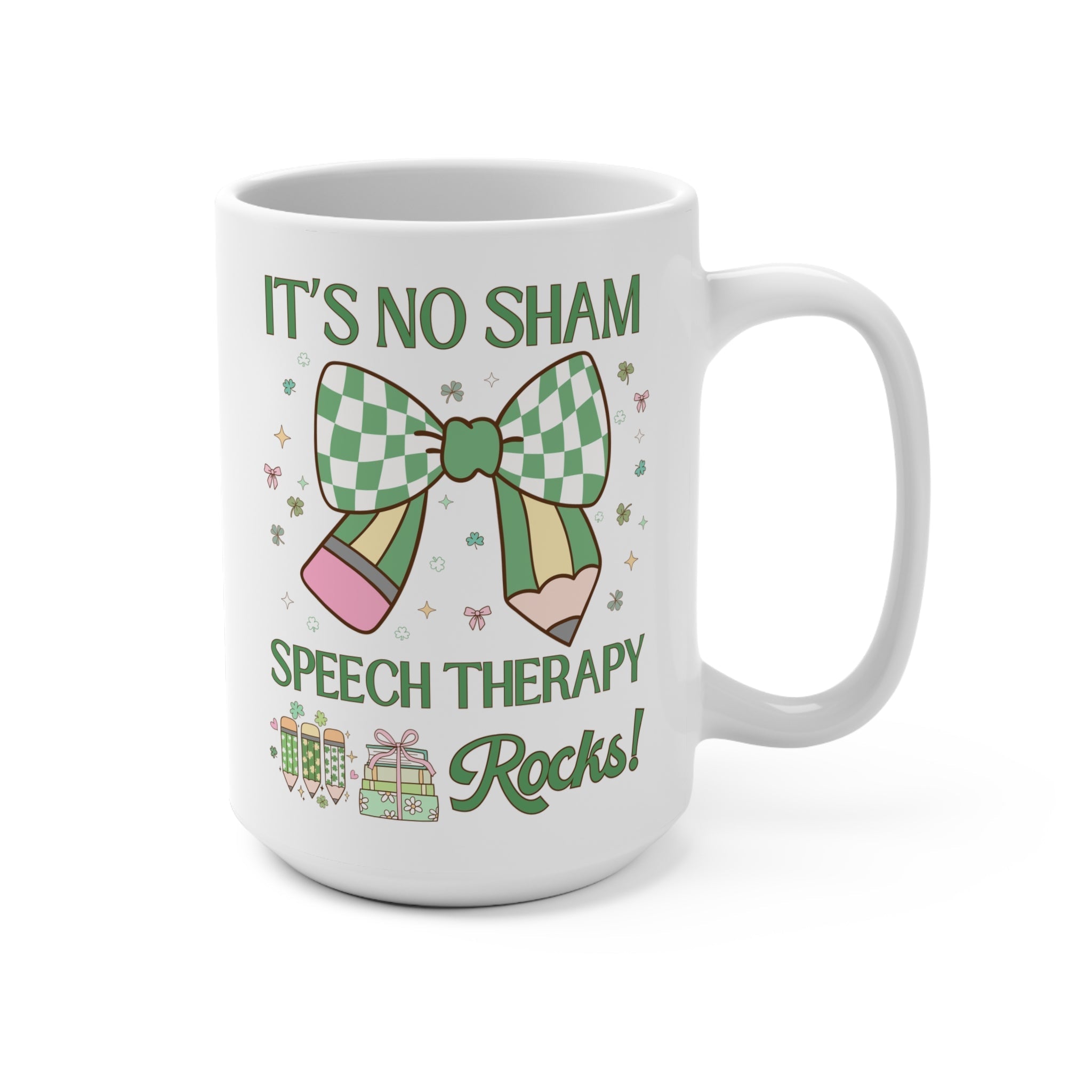St Patricks Day Mug: Speech Therapy Rocks