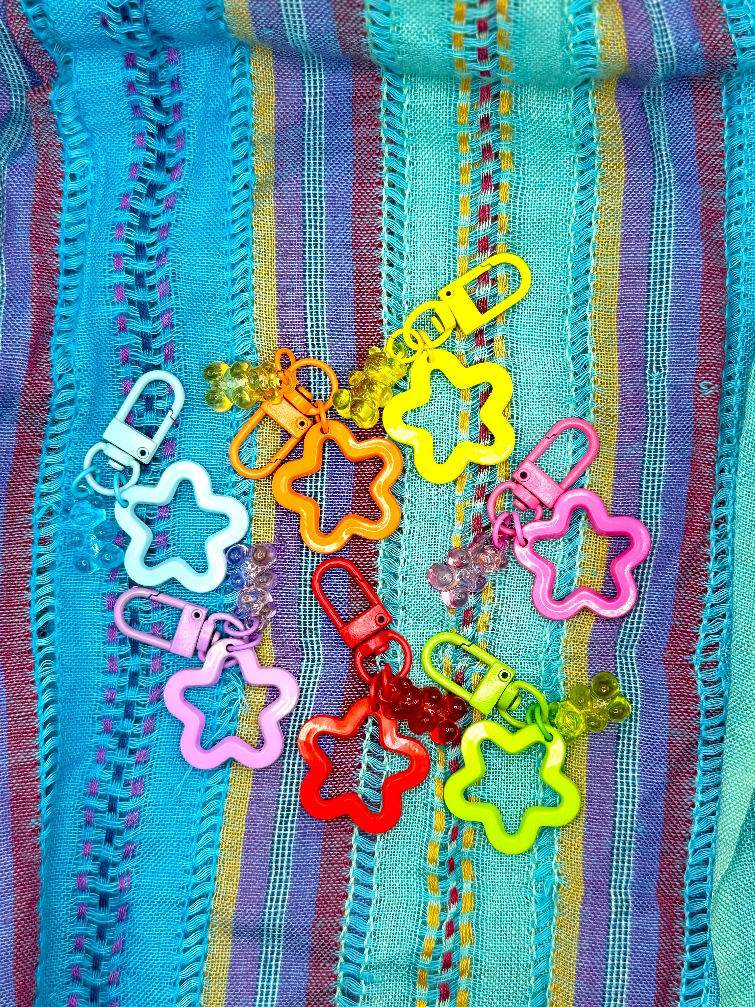 Acrylic Gummy Bear & Star Keychain and Bag Charm