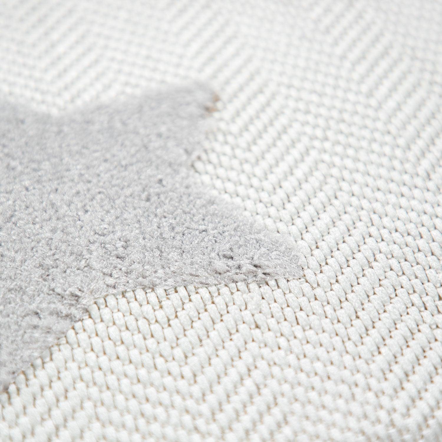 Stars Kids Rug Modern Low-Pile Play Mat Pastel Colored Stars in Cream